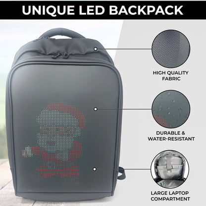 Led Backpack with Programmable Screen,Video Backpack, Laptop Backpack Women, Work Backpacks, College Backpack, Work Backpack for Men, Bookbags, Flight approved Carry-on backpack - Voltefy